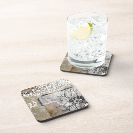 Collage Fleur II Onderzetter (Rechterzijde)