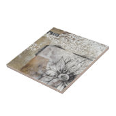 Collage Fleur II Tegeltje (Zijkant)