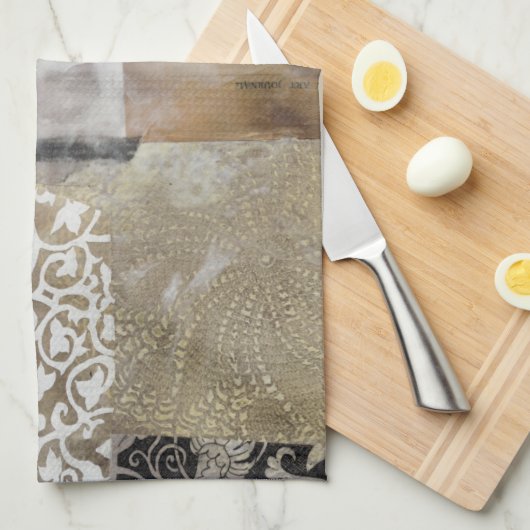 Collage Fleur II Theedoek (Quarter Fold)