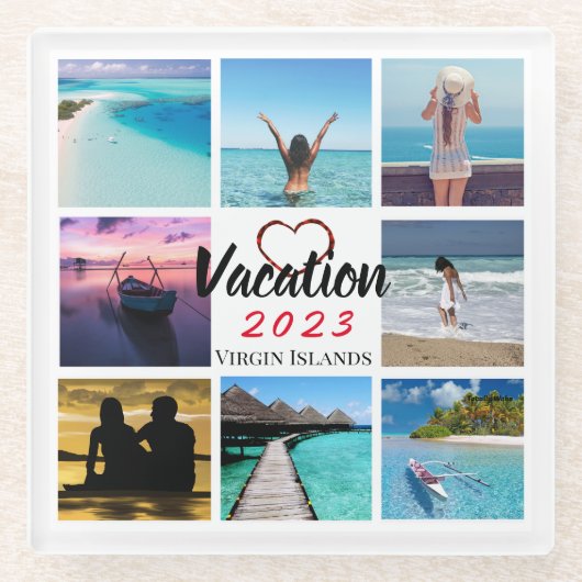 Collage Foto Aangepast Onderzetter Glazen Onderzetter (Voorkant)