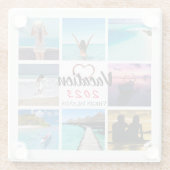 Collage Foto Aangepast Onderzetter Glazen Onderzetter (Achterkant)