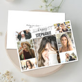 collage | Foto Aangepaste Verjaardag Wenskaart