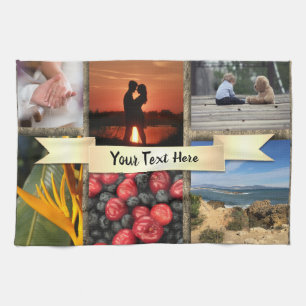 Collage Foto Afdrukken Gepersonaliseerd theehanddo Theedoek