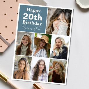 collage   Foto Any Age Personaliseer Verjaardag Kaart