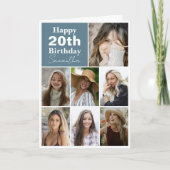 collage | Foto Any Age Personaliseer Verjaardag Kaart (Voorkant)