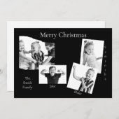 Collage Foto B/W Flat Holiday Kaart (Voorkant / Achterkant)