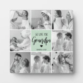 Collage Foto Best Grandpa Ever Pastel Mint Gift Fotoplaat (Voorkant)