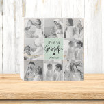 Collage Foto Best Grandpa Ever Pastel Mint Gift Houten Kist Print<br><div class="desc">Deze prachtige collage foto is de perfecte manier om je liefde voor je opa uit te drukken. Met de hartverwarmende boodschap "We houden van je opa" in elegante letters tegen de achtergrond van een kalmerende pastelmunt, geeft dit stuk de warmte en genegenheid weer die je voelt voor je opa. Het...</div>