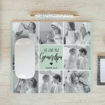 Collage Foto Best Grandpa Ever Pastel Mint Gift Muismat<br><div class="desc">Deze prachtige collage foto is de perfecte manier om je liefde voor je opa uit te drukken. Met de hartverwarmende boodschap "We houden van je opa" in elegante letters tegen de achtergrond van een kalmerende pastelmunt, geeft dit stuk de warmte en genegenheid weer die je voelt voor je opa. Het...</div>