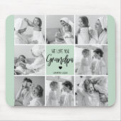 Collage Foto Best Grandpa Ever Pastel Mint Gift Muismat (Voorkant)