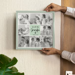 Collage Foto Best Grandpa Ever Pastel Mint Gift Poster<br><div class="desc">Deze prachtige collage foto is de perfecte manier om je liefde voor je opa uit te drukken. Met de hartverwarmende boodschap "We houden van je opa" in elegante letters tegen de achtergrond van een kalmerende pastelmunt, geeft dit stuk de warmte en genegenheid weer die je voelt voor je opa. Het...</div>