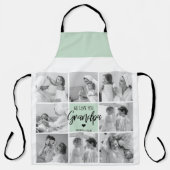 Collage Foto Best Grandpa Ever Pastel Mint Gift Schort (Voorkant)