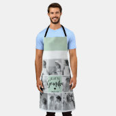 Collage Foto Best Grandpa Ever Pastel Mint Gift Schort (Gedragen)