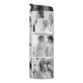 Collage Foto Best Grandpa Ever Pastel Mint Gift Thermosbeker (Geroteerd rechts)