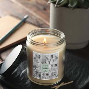 Collage Foto Best Grandpa Ever Pastel Mint Gift Vierkante Sticker