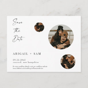 Collage Foto Bruiloft Save the Date Briefkaart