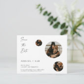 Collage Foto Bruiloft Save the Date Briefkaart (Staand voorkant)