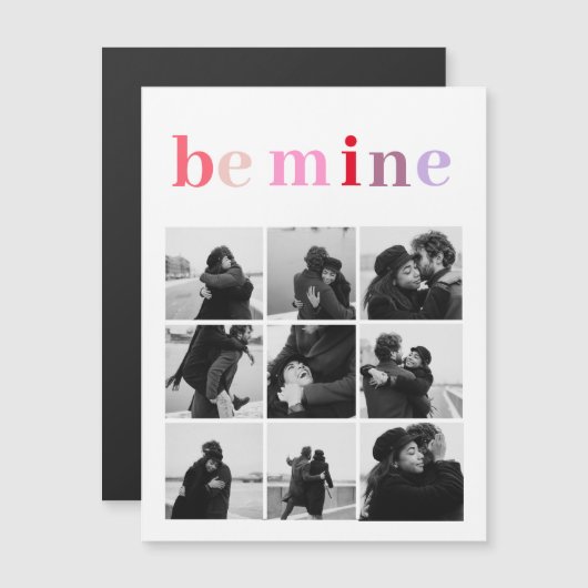 Collage Foto | Colorful Be Mine Valentijn Gift (Voorkant / Achterkant)