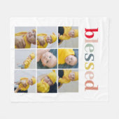 Collage Foto | Colorful Blessay Gift Fleece Deken (Voorkant (Horizontaal))