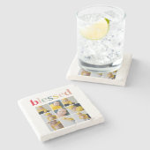 Collage Foto | Colorful Blessay Gift Stenen Onderzetter (Zijkant)