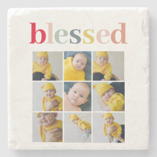 Collage Foto   Colorful Blessay Gift Stenen Onderzetter