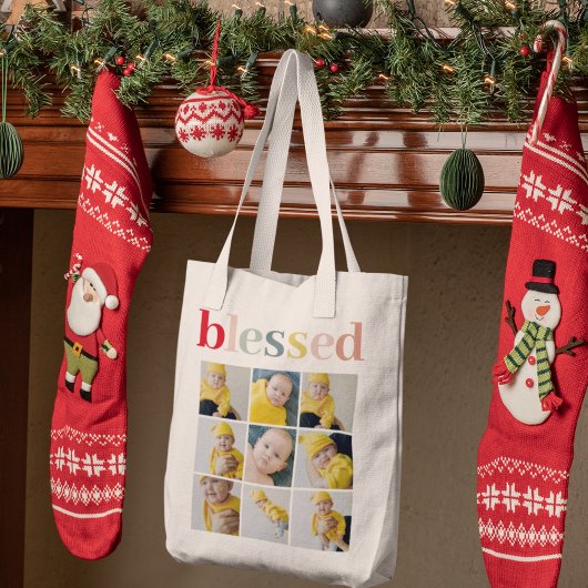 Collage Foto | Colorful Blessay Gift Tote Bag
