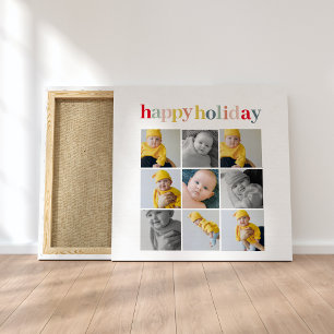 Collage Foto Colorful Happy Holiday Canvas Afdruk