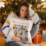 Collage Foto | Colorful Happy Holiday Kussen<br><div class="desc">Collage Foto | Colorful Happy Holiday</div>