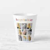 Collage Foto | Colorful Happy Holiday Latte Mok (Voorkant)