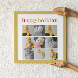 Collage Foto | Colorful Happy Holiday Poster