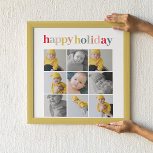 Collage Foto   Colorful Happy Holiday Poster