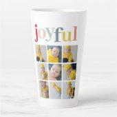 Collage Foto | Colorful Joyful Holiday Gift Latte Mok (Voorkant)