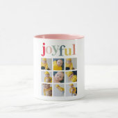 Collage Foto | Colorful Joyful Holiday Gift Mok (Midden)