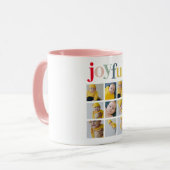 Collage Foto | Colorful Joyful Holiday Gift Mok (Voorkant links)
