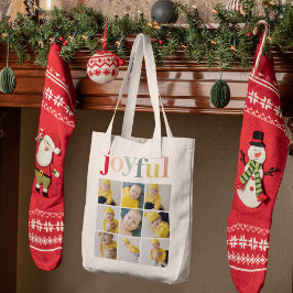 Collage Foto | Colorful Joyful Holiday Gift Tote Bag