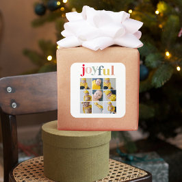 Collage Foto | Colorful Joyful Holiday Gift Vierkante Sticker