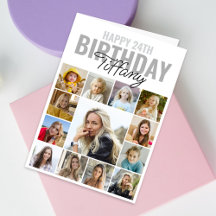 Collage Foto Elke Leeftijd Happy Birthday