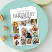 Collage Foto Elke Leeftijd Happy Birthday Kaart