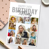 Collage Foto Elke Leeftijd Happy Birthday Kaart