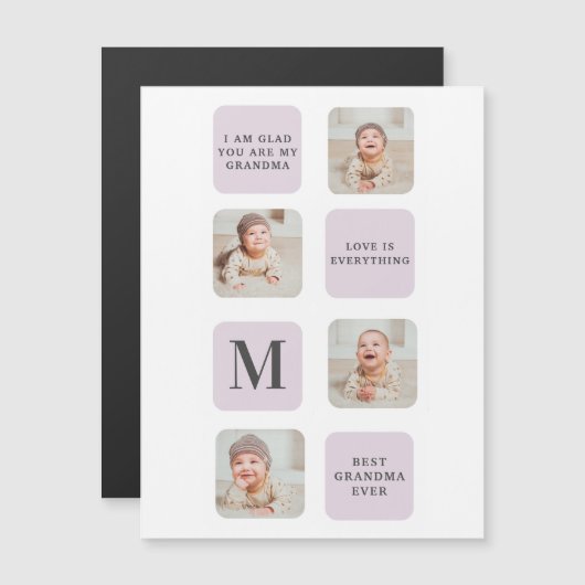 Collage Foto en beste grootmoeder ooit beste Paars (Voorkant / Achterkant)