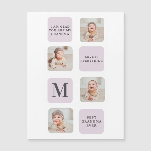 Collage Foto en beste grootmoeder ooit beste Paars (Voorkant)