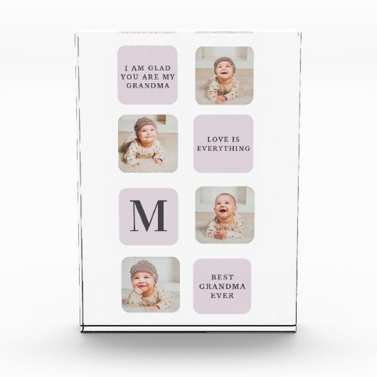 Collage Foto en beste grootmoeder ooit beste Paars (Voorkant)