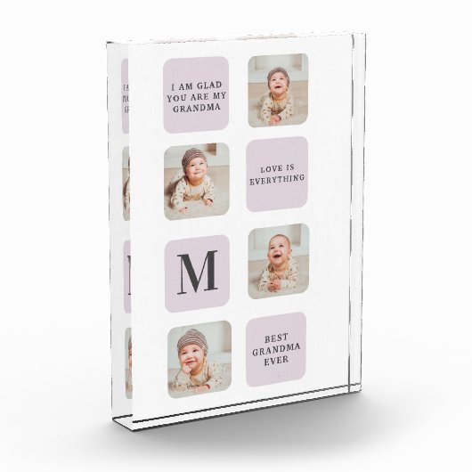 Collage Foto en beste grootmoeder ooit beste Paars (Links)