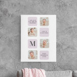 Collage Foto en beste grootmoeder ooit beste Paars Canvas Afdruk<br><div class="desc">Deze collage foto is een perfect Moederdag cadeau voor elke moeder die graag herinneringen koestert. De collage bevat een prachtige lijst van paarse foto's die je kostbare momenten met je moeder vangen. Het moderne ontwerp van de collage geeft het een gesofisticeerde en elegante look die elk thuisdecor aanvult. De collage...</div>