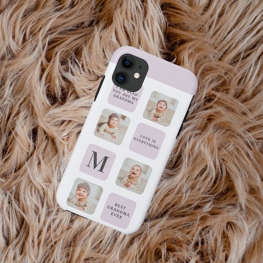 Collage Foto en beste grootmoeder ooit beste Paars Case-Mate iPhone Case
