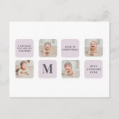 Collage Foto en beste grootmoeder ooit beste Paars Feestdagenkaart (Voorkant)