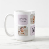 Collage Foto en beste grootmoeder ooit beste Paars Koffiemok (Links)