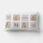 Collage Foto en beste grootmoeder ooit beste Paars Kussen (Voorkant)