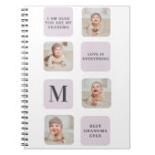 Collage Foto en beste grootmoeder ooit beste Paars Notitieboek (Voorkant)