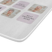 Collage Foto en beste grootmoeder ooit beste Paars Snijplank (Hoek)